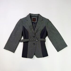 The Limited Vintage Y2K Preppy Academia Old Money Tweed Belted Career Blazer